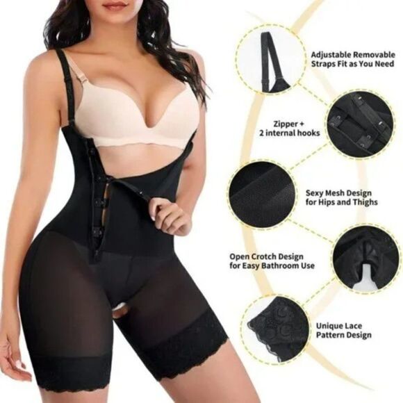 WOMEN'S Waist Trainer Bodysuit, Butt Lifter Panty - Picture 2 of 7